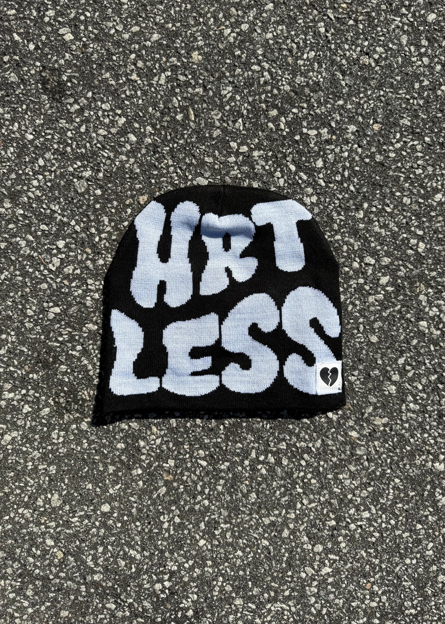 Black Hrtless Beanie