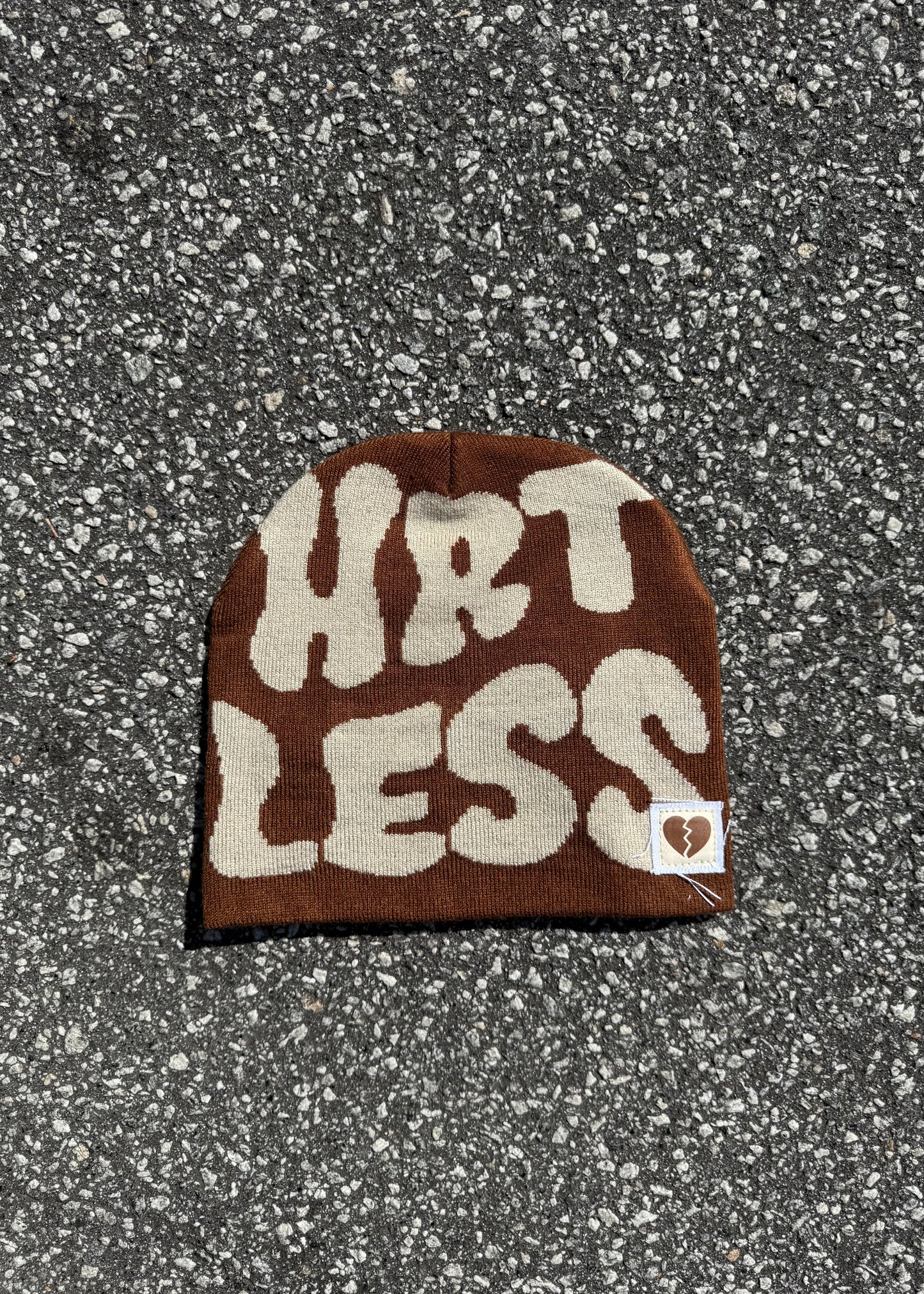 Mocha Hrtless Beanie