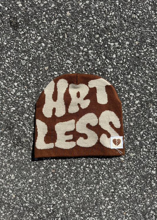 Mocha Hrtless Beanie