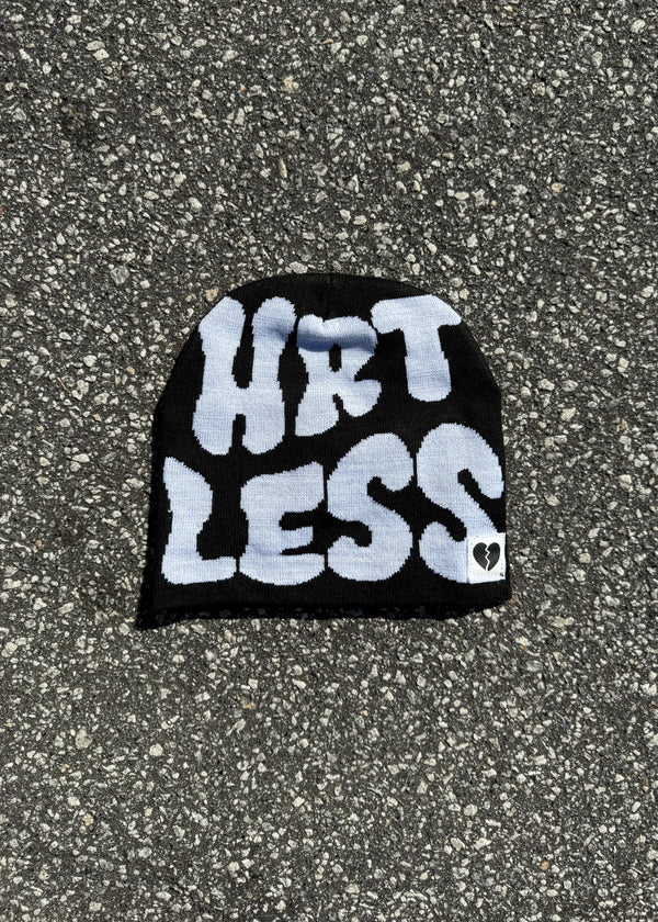 Black Hrtless Beanie